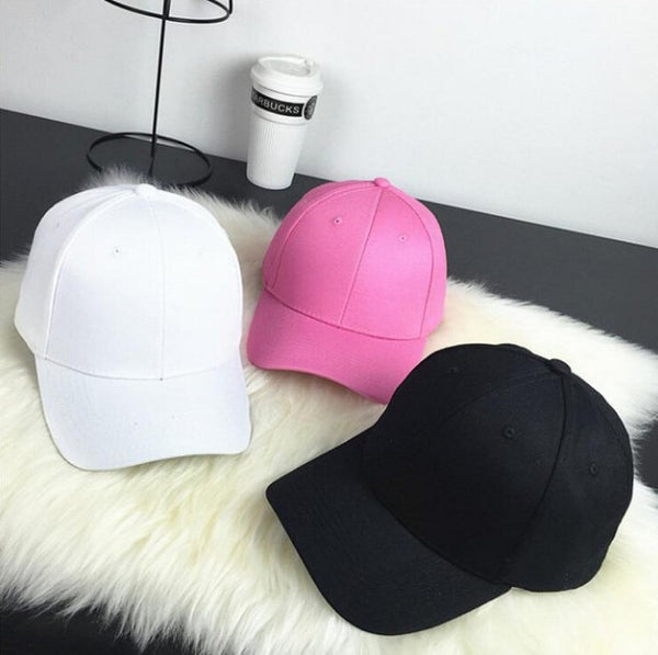 Curved Solid Color Adjustable Cap
